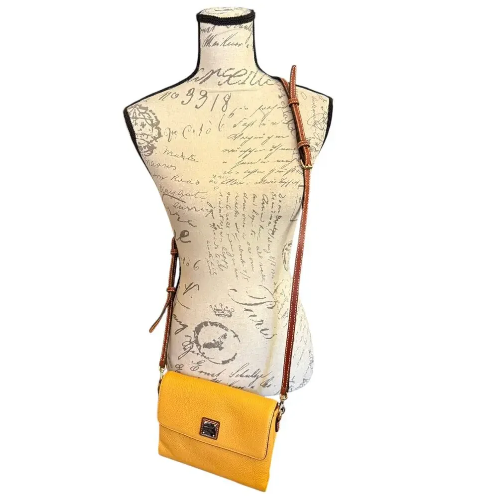 Dooney & Bourke Yellow All Weather Leather Crossbody & Matching Wallet